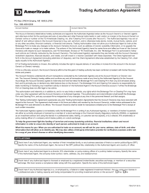 Trading Authorization Agreement