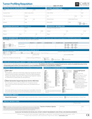 Tumor Profiling Requisition Form