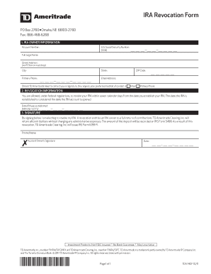 IRA Revocation Form