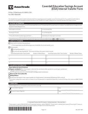 Coverdell ESA Internal Transfer Form