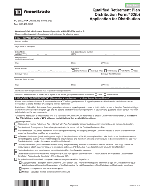 Qualified Retirement Plan Distribution Form