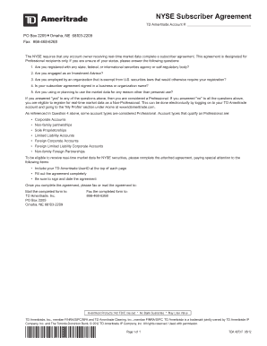 NYSE Subscriber Agreement