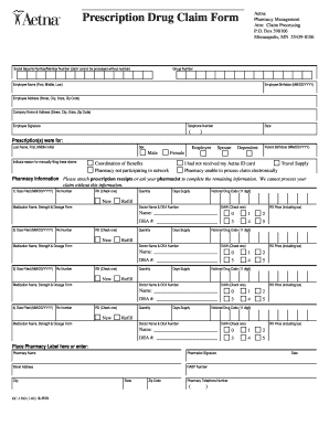 Aetna Prescription Drug Claim Form