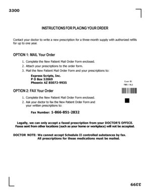 New Patient Mail Order Form