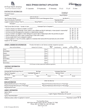 Insco Xpress Contract Application