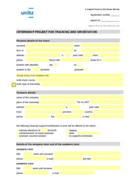 Internship Agreement Form