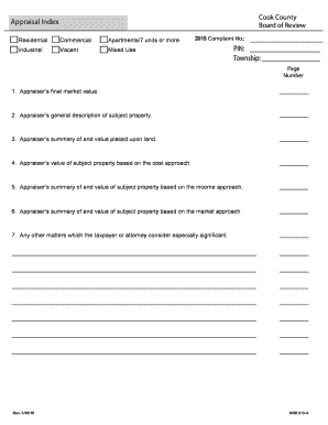 Cook County Property Tax Appeal Form