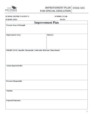 Special Education Improvement Plan