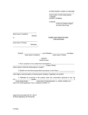 Florida Eviction Complaint Form