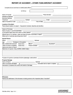 USAIG Accident Report Form