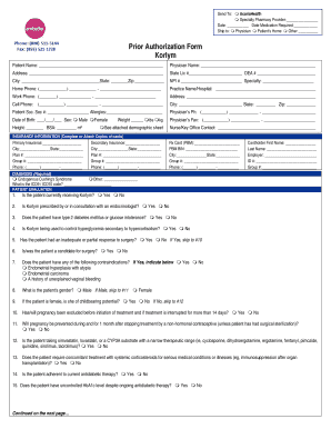 Korlym Prior Authorization Form