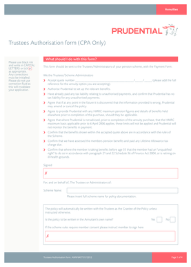 Trustees Authorisation Form