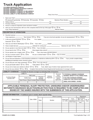 Truck Insurance Application