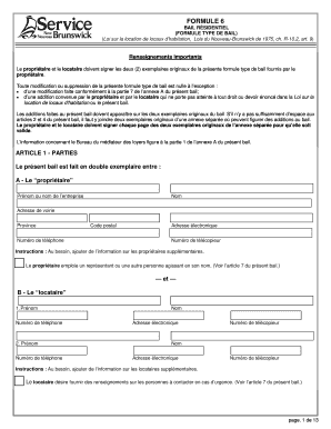 Bail Résidentiel