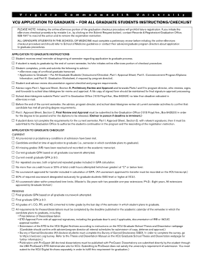 VCU Application to Graduate
