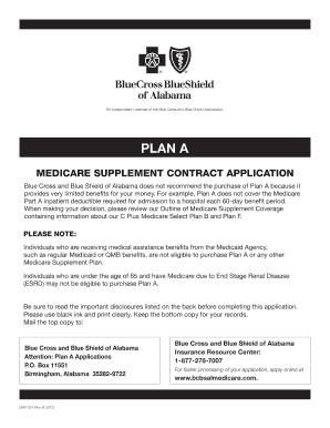Medicare Supplement Plan A Application