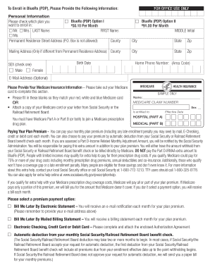 BlueRx Medicare Prescription Drug Plan Enrollment Form
