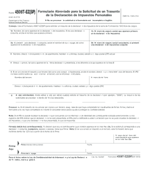 Formulario 4506T-EZ(SP)