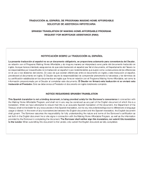 Solicitud de Asistencia Hipotecaria (RMA)