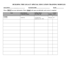 Special Education Training Module
