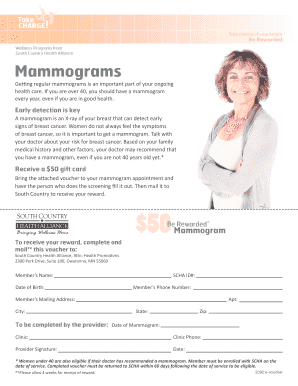 Mammogram Reward Voucher