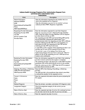 Indiana Prior Authorization Request Form