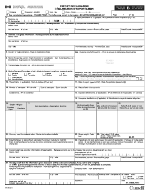 Export Declaration Form B13A