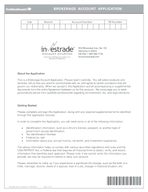 Brokerage Account Application