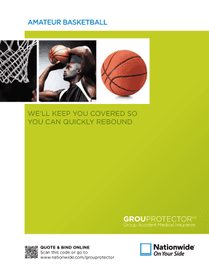 Amateur Basketball Accident Insurance Application