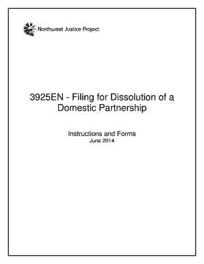 Washington Domestic Partnership Dissolution Forms