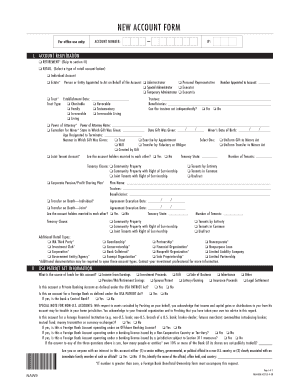 New Account Form