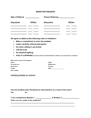 Mediation Request Form