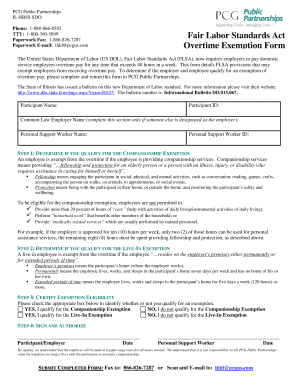 Overtime Exemption Form