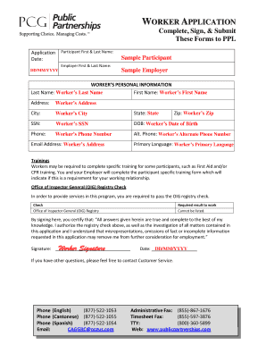 California Worker Employment Agreement