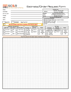 EstimateOrder Request Form - Yahoo