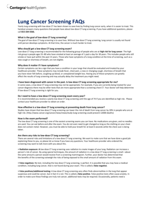 Lung Cancer Screening FAQs