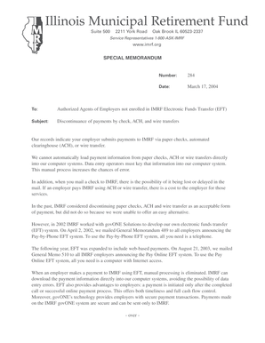 Illinois EFT Enrollment Form