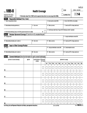 IRS Form 1095-B Health Coverage