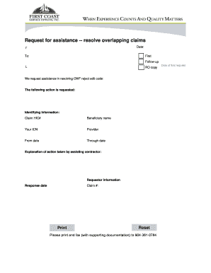 Request for Assistance Form