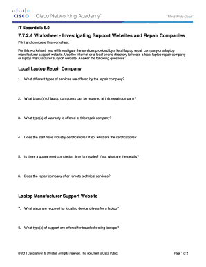 IT Essentials 5.0 Worksheet