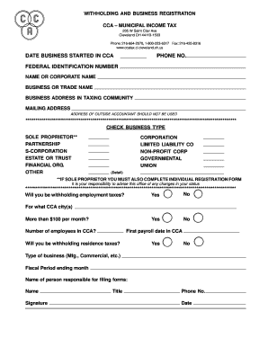 Cleveland Municipal Income Tax Business Registration