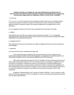 Canada Visa Application Consent Form