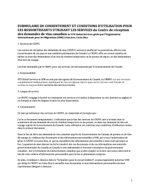 FORMULAIRE DE CONSENTEMENT ET CONDITIONS D’UTILISATION