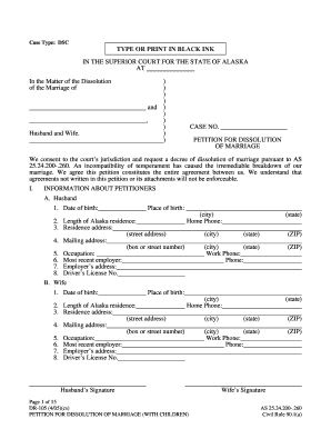 Petition for Dissolution of Marriage