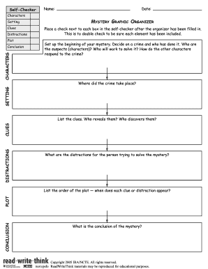 Mystery Graphic Organizer