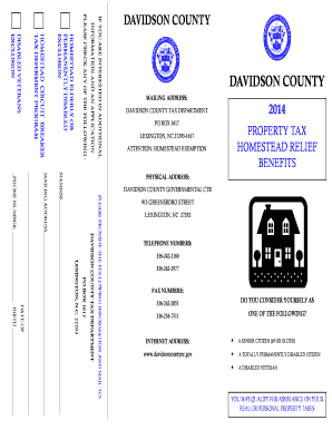 Davidson County Homestead Exemption Application
