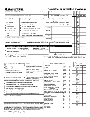 USPS Employee Absence Request Form