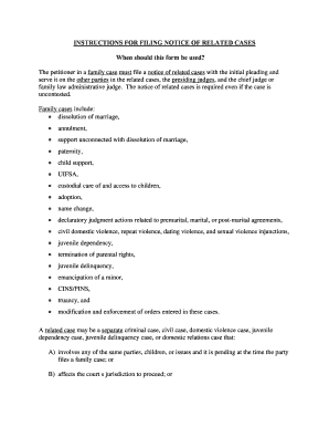 Florida Notice of Related Cases