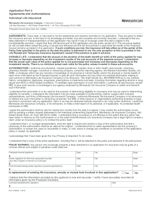Minnesota Life Insurance Application Form