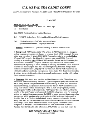 NSCC Accident/Sickness Medical Insurance Claim Form